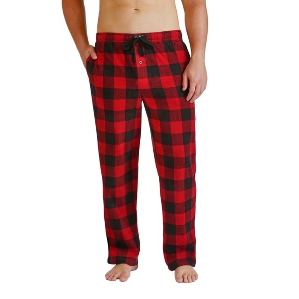Lucky Brand Mens Sleep Fleece Pant XL Red Buffalo Plaid Pajama Bottoms NWT